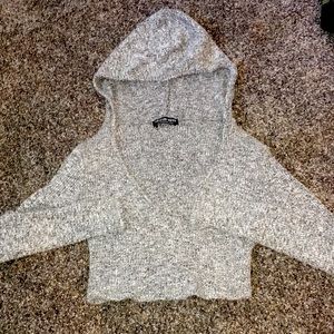 Fashionnova hooded long sleeve croptop